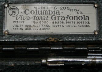 コロンビア／G-208ポータブル蓄音機