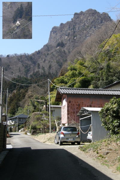 黒門より見たる雨中の白雲山/現代写真