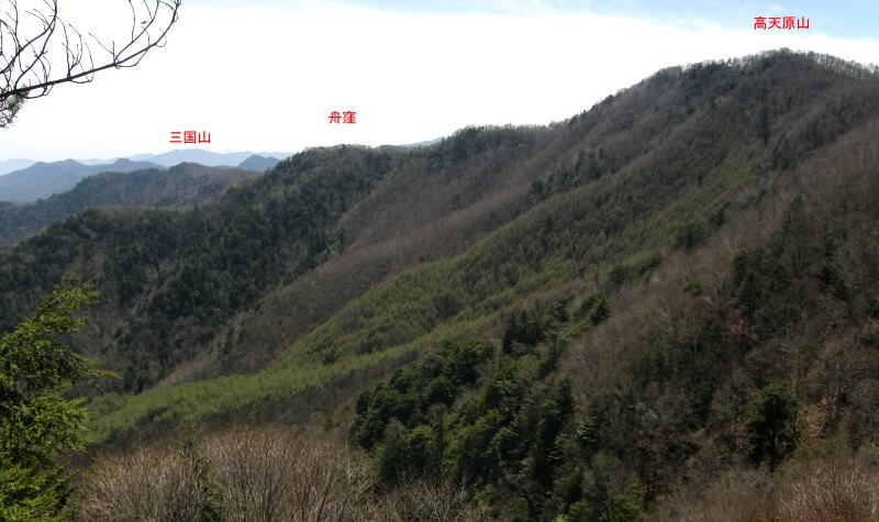 県境稜線展望台より高天原山等